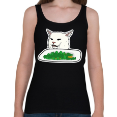 PRINTFASHION Smudge Cat - Női atléta - Fekete