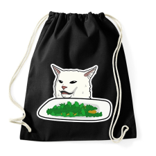 PRINTFASHION Smudge Cat - Sportzsák, Tornazsák - Fekete tornazsák