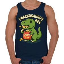 PRINTFASHION Snackosaurus Rex - Férfi atléta - Sötétkék női trikó