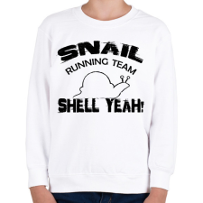 PRINTFASHION Snail running team - Gyerek pulóver - Fehér gyerek pulóver, kardigán