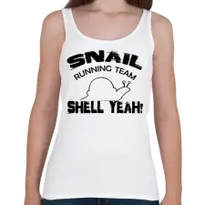 PRINTFASHION Snail running team - Női atléta - Fehér női trikó