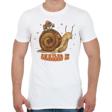 PRINTFASHION Snailed it - Férfi póló - Fehér férfi póló