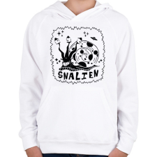 PRINTFASHION Snailen - Gyerek kapucnis pulóver - Fehér gyerek pulóver, kardigán
