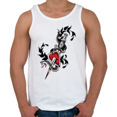 PRINTFASHION SNAKE - Férfi atléta - Fehér