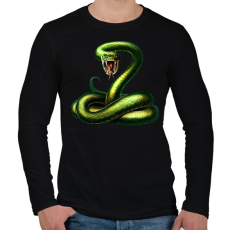 PRINTFASHION snake - Férfi hosszú ujjú póló - Fekete