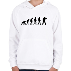 PRINTFASHION Sniper Evolution - Gyerek kapucnis pulóver - Fehér