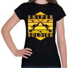 PRINTFASHION Sniper - Mesterlövész - Női póló - Fekete női póló
