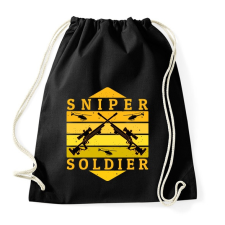 PRINTFASHION Sniper - Mesterlövész - Sportzsák, Tornazsák - Fekete tornazsák