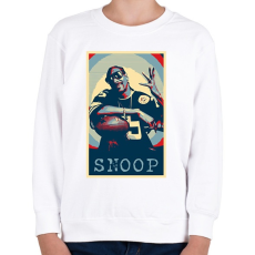 PRINTFASHION Snoop dog - Gyerek pulóver - Fehér