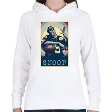 PRINTFASHION Snoop dog - Női kapucnis pulóver - Fehér