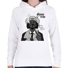 PRINTFASHION Snoop Dogg - Női kapucnis pulóver - Fehér
