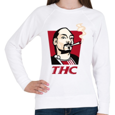 PRINTFASHION Snoop THC Dogg - Női pulóver - Fehér