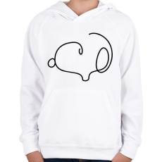 PRINTFASHION Snoopy - Gyerek kapucnis pulóver - Fehér
