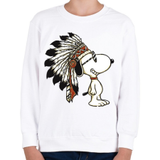 PRINTFASHION Snoopy indián - Gyerek pulóver - Fehér gyerek póló