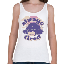 PRINTFASHION Snorlax always tired - Női atléta - Fehér női trikó