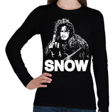 PRINTFASHION SNOW - Női hosszú ujjú póló - Fekete női póló