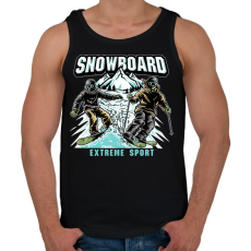 PRINTFASHION Snowboard extreme sport - Férfi atléta - Fekete