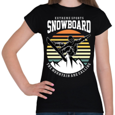 PRINTFASHION Snowboard extreme sport - Női póló - Fekete női póló