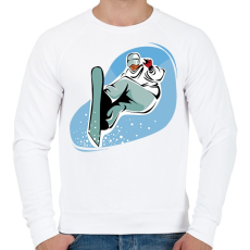 PRINTFASHION Snowboard - Férfi pulóver - Fehér
