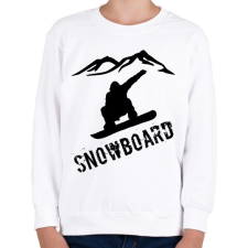 PRINTFASHION snowboard  - Gyerek pulóver - Fehér gyerek pulóver, kardigán