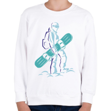 PRINTFASHION Snowboard - Gyerek pulóver - Fehér gyerek pulóver, kardigán