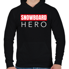 PRINTFASHION SNOWBOARD HERO - Férfi kapucnis pulóver - Fekete