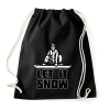 PRINTFASHION SNOWBOARD LET IT SNOW - Sportzsák, Tornazsák - Fekete