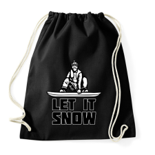 PRINTFASHION SNOWBOARD LET IT SNOW - Sportzsák, Tornazsák - Fekete tornazsák