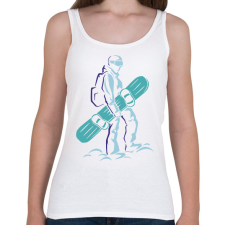 PRINTFASHION Snowboard - Női atléta - Fehér női trikó