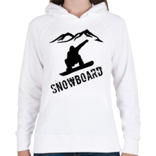 PRINTFASHION snowboard  - Női kapucnis pulóver - Fehér női pulóver, kardigán