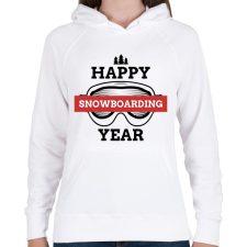 PRINTFASHION SNOWBOARD - Női kapucnis pulóver - Fehér női pulóver, kardigán