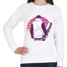 PRINTFASHION Snowboardos - Női pulóver - Fehér női pulóver, kardigán