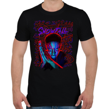 PRINTFASHION SNOWFALL - Férfi póló - Fekete férfi póló