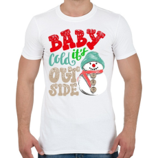 PRINTFASHION So cold - Férfi póló - Fehér