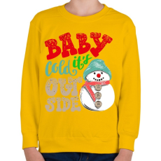 PRINTFASHION So cold - Gyerek pulóver - Sárga