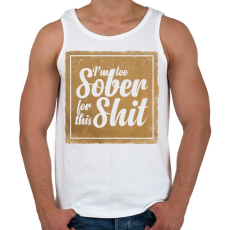 PRINTFASHION Sober - Férfi atléta - Fehér