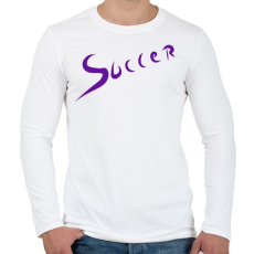 PRINTFASHION Soccer - Férfi hosszú ujjú póló - Fehér