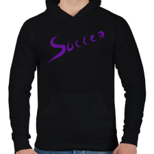 PRINTFASHION Soccer - Férfi kapucnis pulóver - Fekete férfi pulóver, kardigán