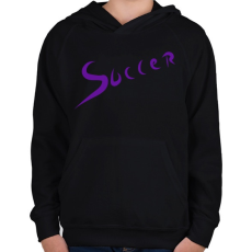 PRINTFASHION Soccer - Gyerek kapucnis pulóver - Fekete