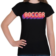 PRINTFASHION Soccer - Női póló - Fekete