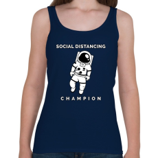 PRINTFASHION Social Distancing Champion - Női atléta - Sötétkék