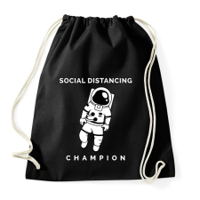 PRINTFASHION Social Distancing Champion - Sportzsák, Tornazsák - Fekete tornazsák