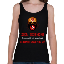 PRINTFASHION social distancing - Női atléta - Fekete női trikó