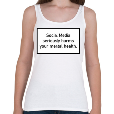PRINTFASHION Social Media - Mental health - Női atléta - Fehér