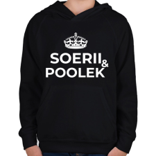PRINTFASHION SOERII AND POOLEK - Gyerek kapucnis pulóver - Fekete gyerek pulóver, kardigán