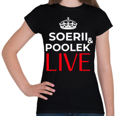 PRINTFASHION SOERII AND POOLEK LIVE - Női póló - Fekete