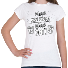 PRINTFASHION Sógor nem kérdez, sógor önt - Női póló - Fehér