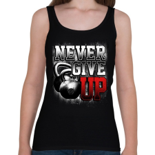 PRINTFASHION Soha ne add fel - Női atléta - Fekete női trikó