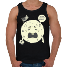 PRINTFASHION Soha többé nem látogatnak meg - Férfi atléta - Fekete atléta, trikó