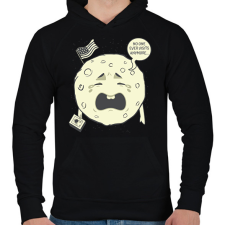 PRINTFASHION Soha többé nem látogatnak meg - Férfi kapucnis pulóver - Fekete férfi pulóver, kardigán